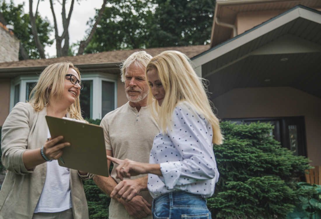 An insurer suggesting remedies for subsidence to an old couple